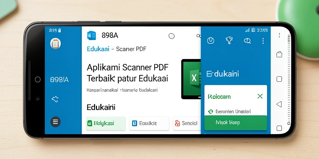 Antarmuka aplikasi 898A yang mudah digunakan untuk pemindaian PDF.