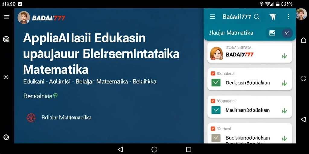 Tampilan antarmuka BADAI777 yang ramah pengguna untuk belajar matematika.