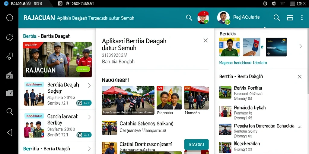 Tampilan antarmuka aplikasi RAJACUAN yang menarik dan informatif.