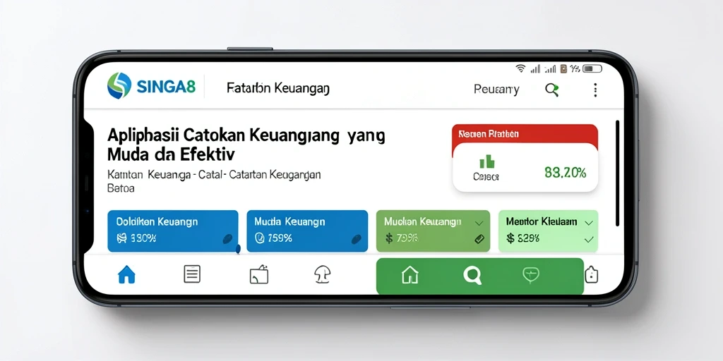 Tampilan antarmuka SINGA8 yang intuitif untuk Catatan Keuangan.