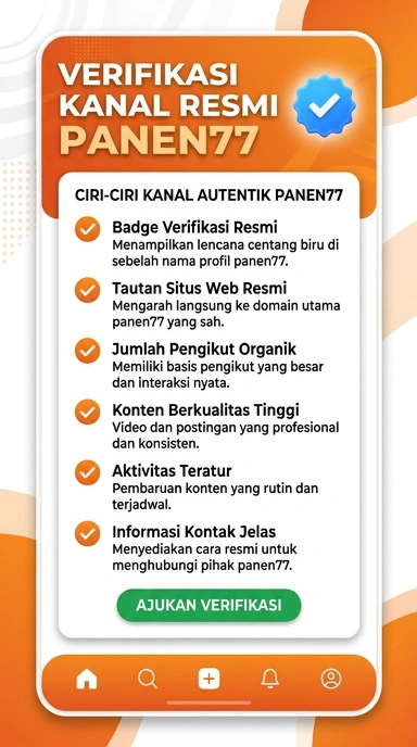 Tampilan kanal resmi panen77